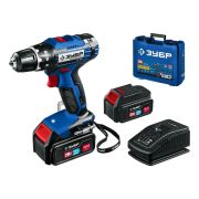 Дрель-шуруповерт ЗУБР DL-201-42 50Нм 20В 2х4Ач двигатель Mabuchi кейс