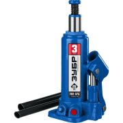 Домкрат гидравлический бутылочный Т50, 3т, 194-372мм, ЗУБР Профессионал 43060-3