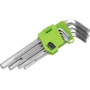 Ключи имбусовые Сибртех 12318 HEX 1,5-10мм удлиненные