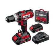 Дрель-шуруповерт ЗУБР ДШЛ-185-22 40Нм 18В 2х2Ач 0-1400