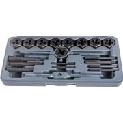 Набор метчиков и плашек М3 - М12, плашко-метчикодержатель, 20 предметов, в пласт. боксе Sparta